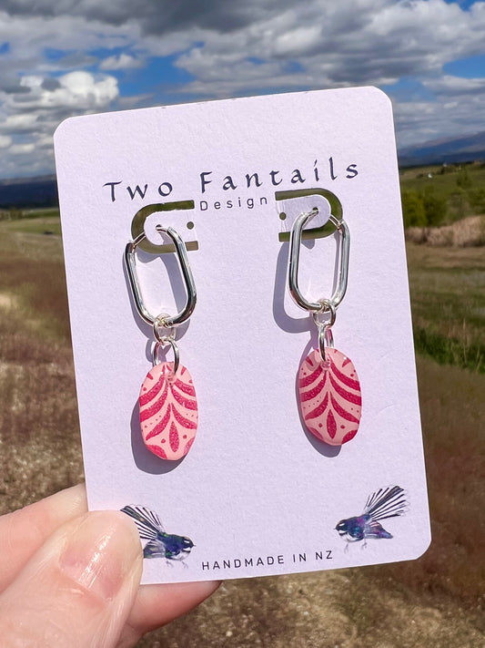 Pink Petal Mini Dangle Earrings