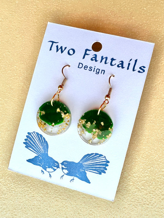 Burano Green and Gold Dangles