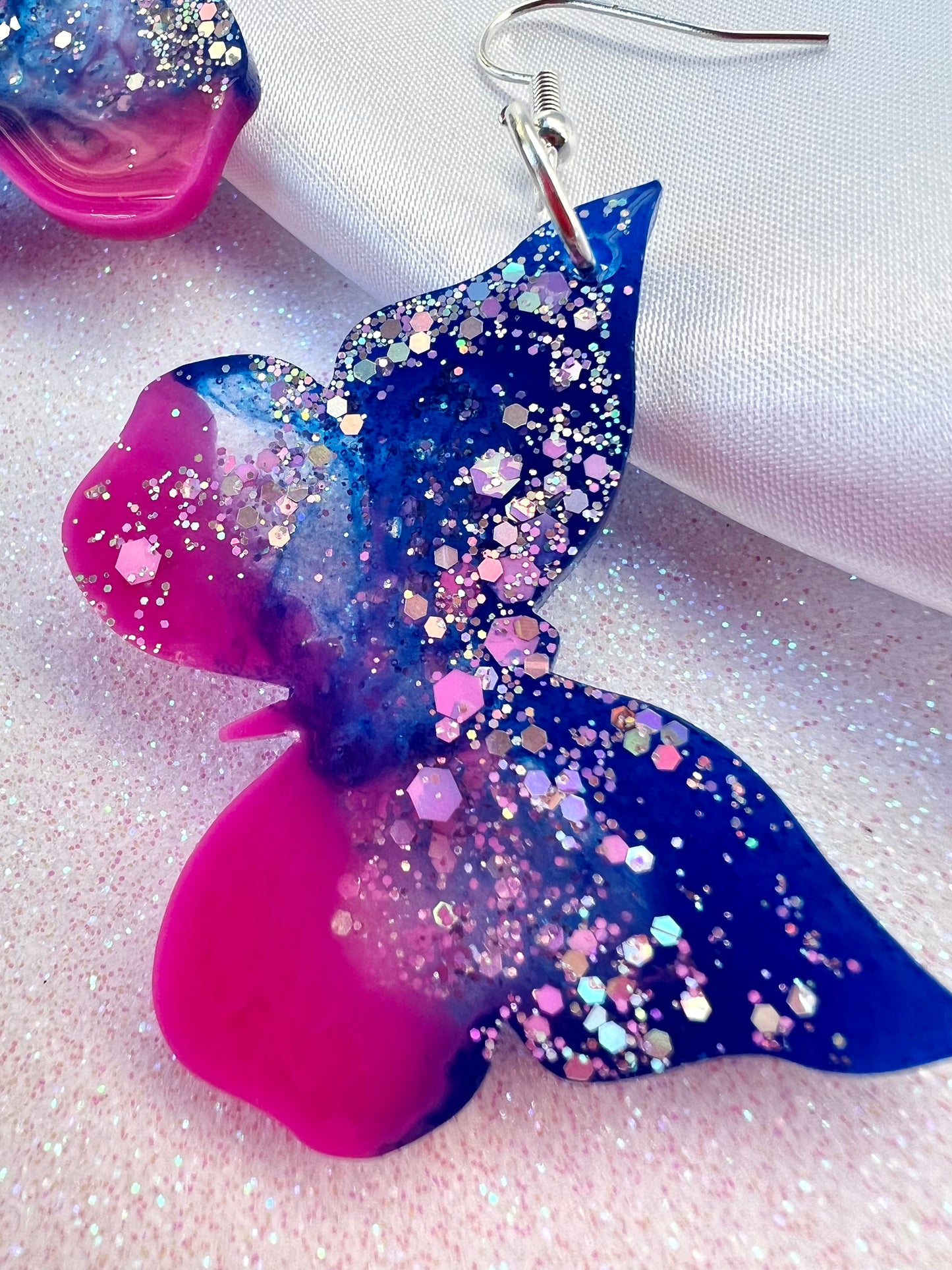 Sparkly Blue & Pink Butterflies