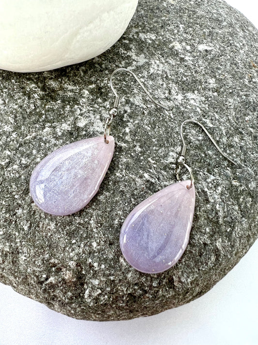 Lavender & Stone Teardrop Dangle